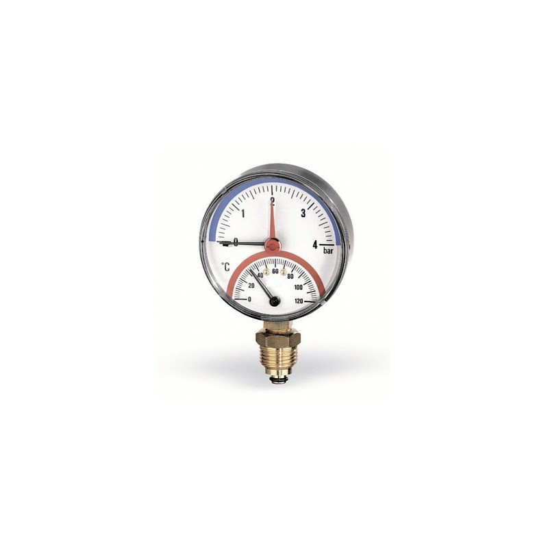 Термоманометр радиальный, 80, 0-120С